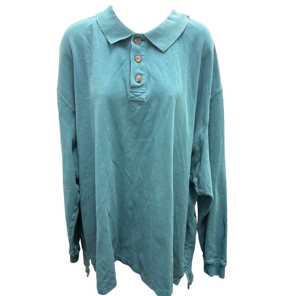 Duluth Trading Co. Other - Duluth Trading Men’s 3XL Polo Shirt Long Sleeves Green teal button big work